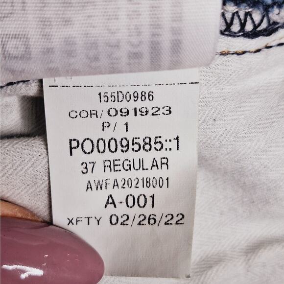 Abercrombie & Fitch The 90s Straight Ultra High Rise Jeans Cross Front 37 / 24 R - Picture 6 of 9